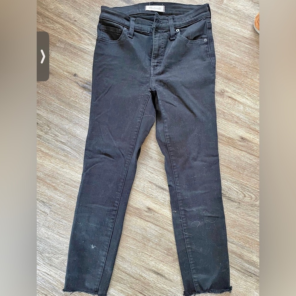 Madewell size 25 black jeans.